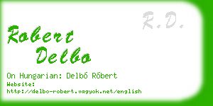 robert delbo business card